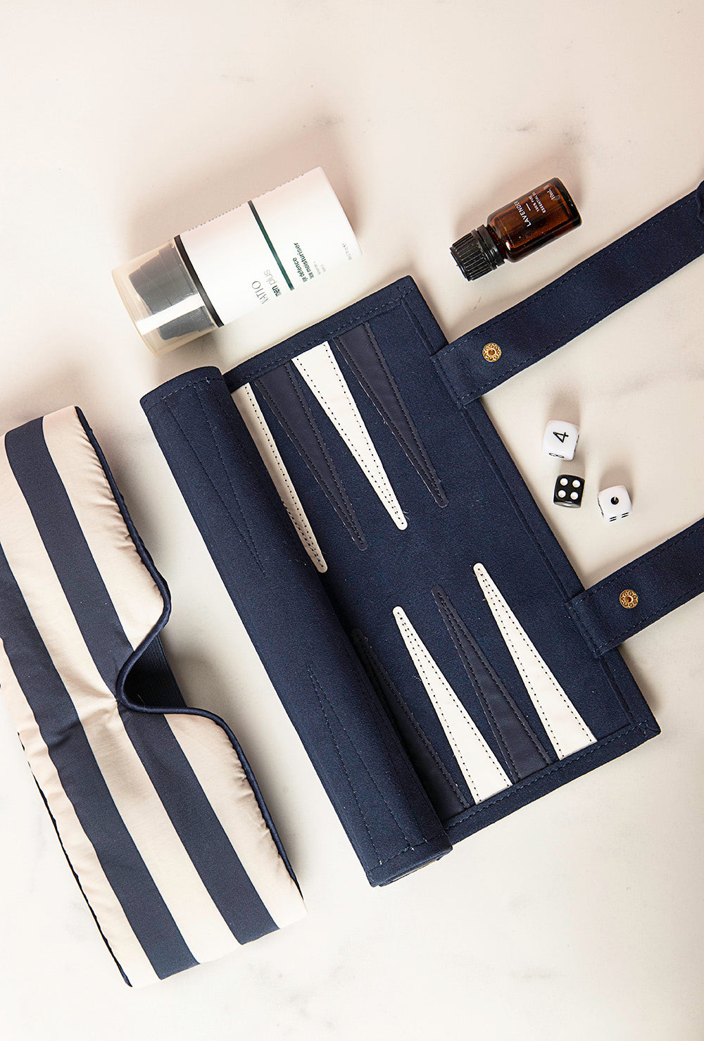 Navy Backgammon Travel Set