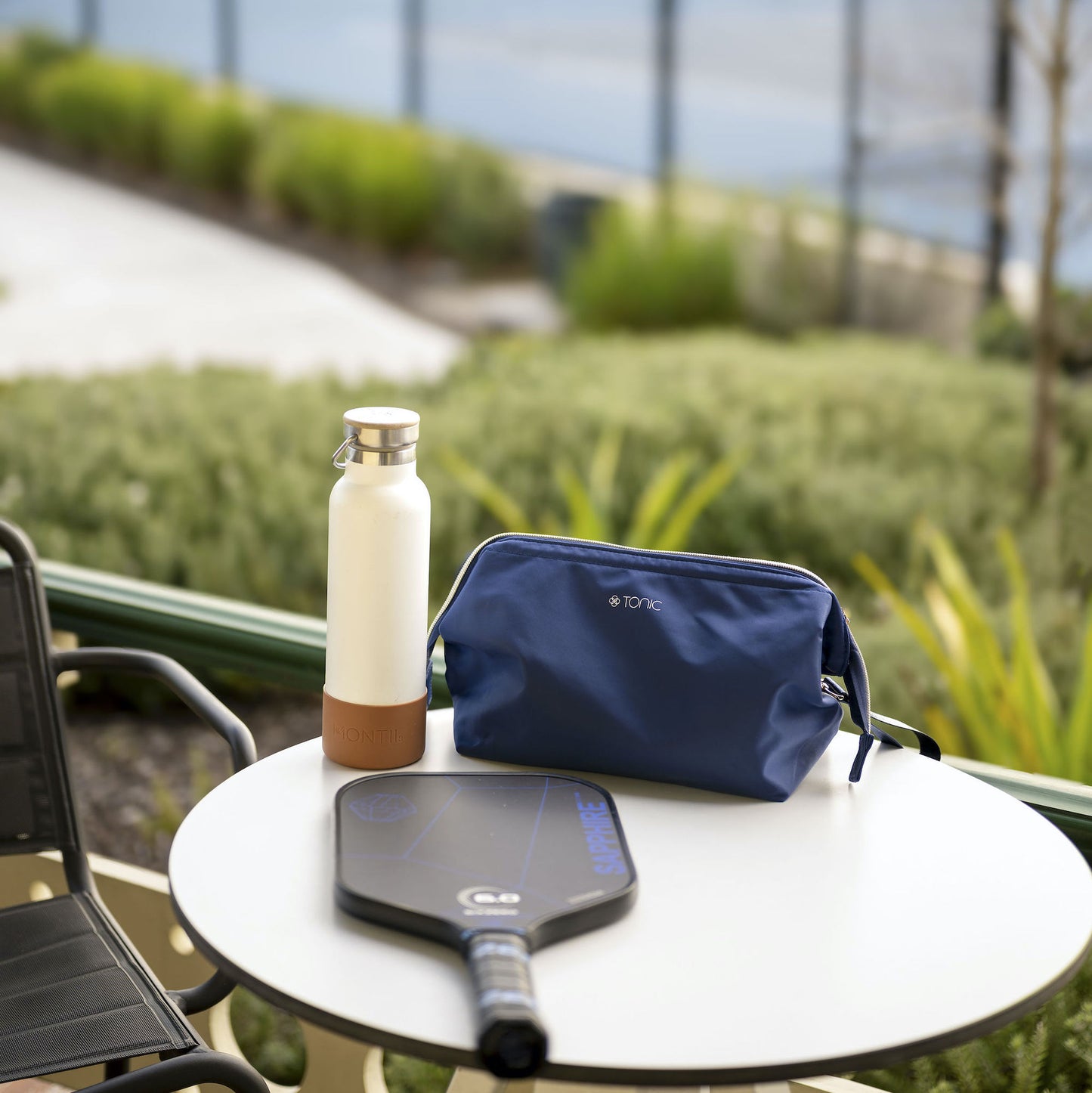 Large Makeup Bag - Splash Navy