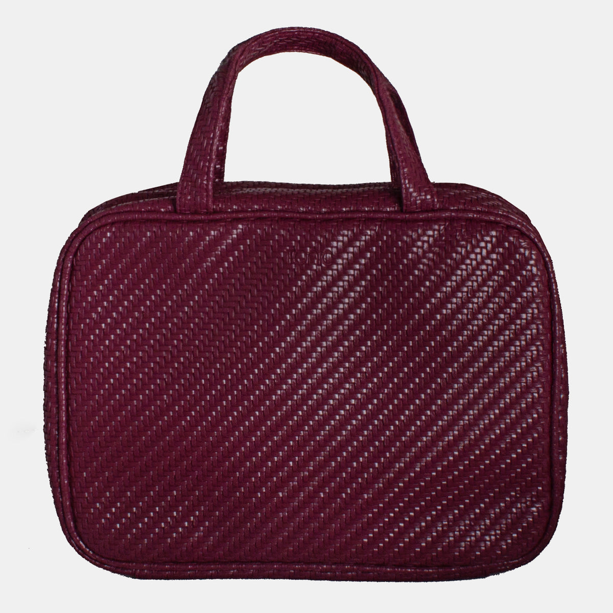 Tonic Australia Hanging Cosmetic Bag Herringbone Plum