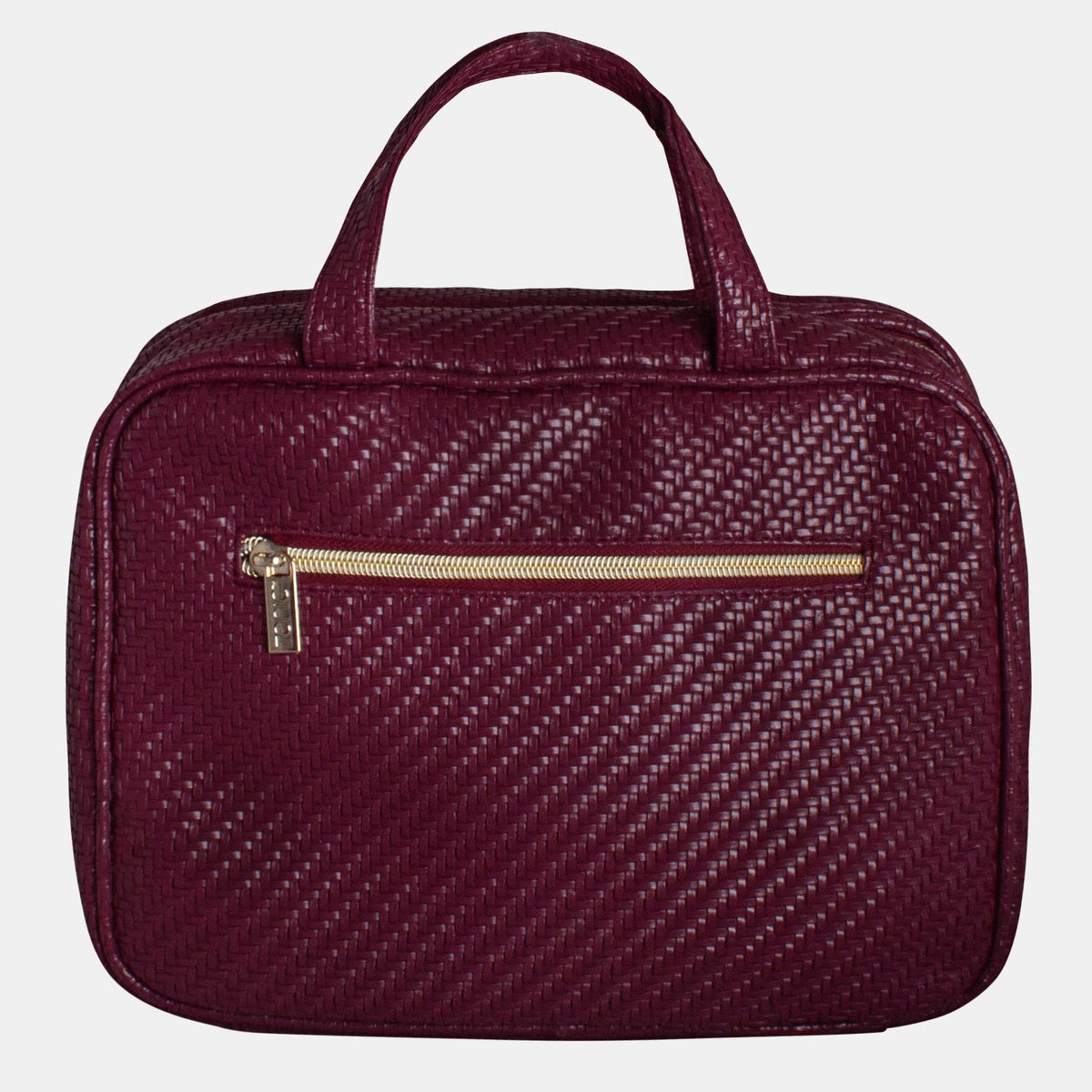 Tonic Australia Hanging Cosmetic Bag Herringbone Plum
