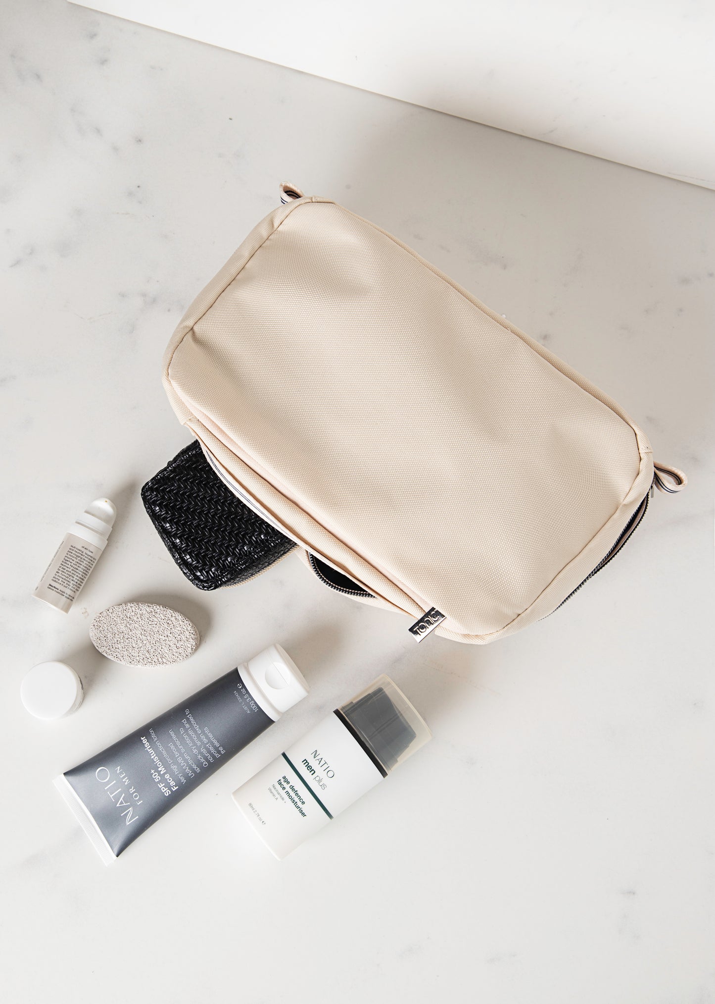 Men's Kit – Small Travel Bag in Cream