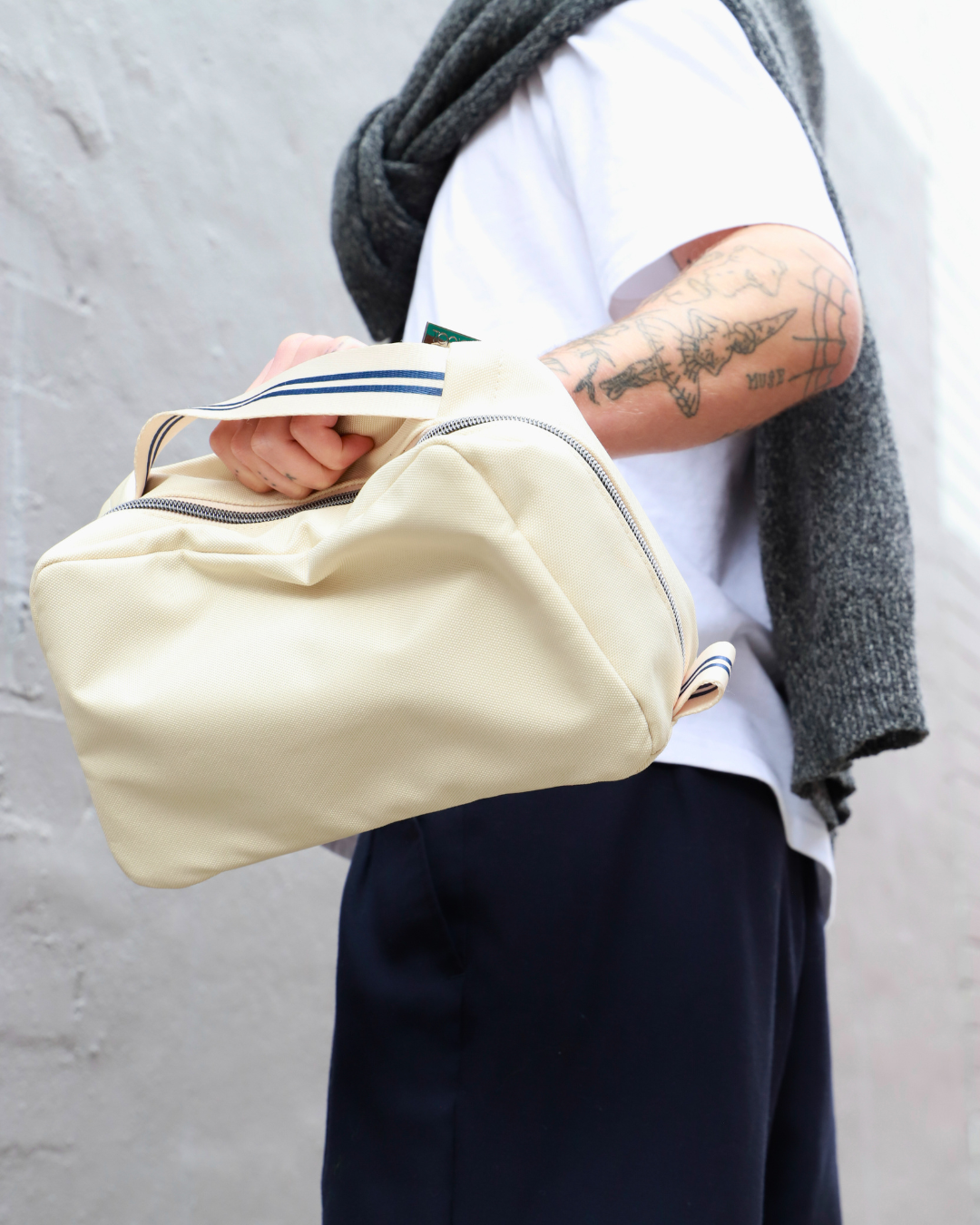 Men's Kit – Large Travel Bag in Cream