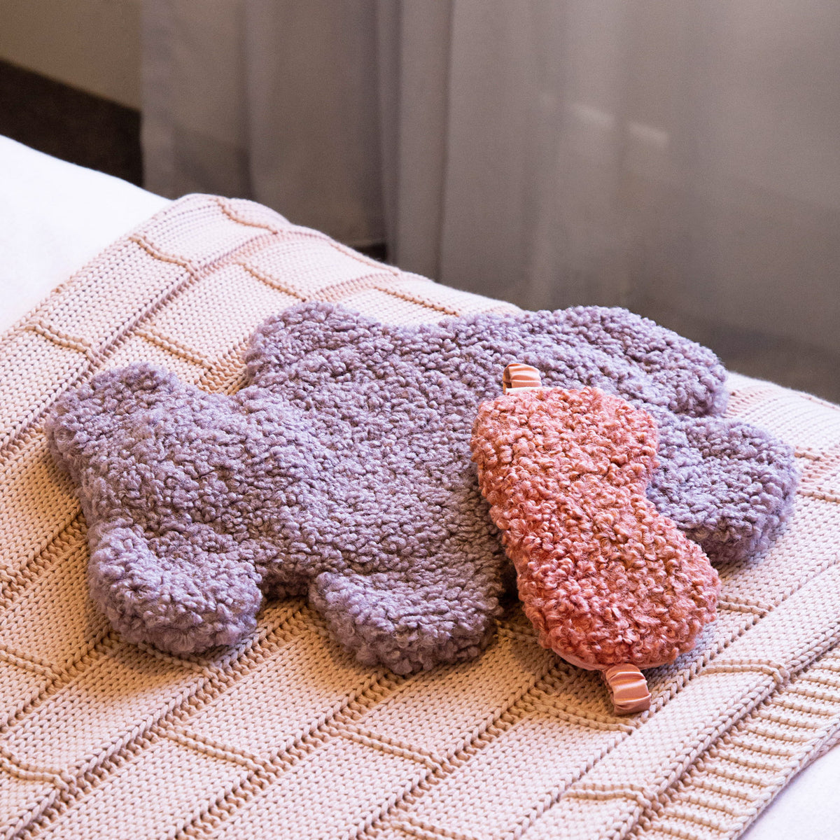 Bear Hot Water Bottle Boucle Wisteria Tonic Australia