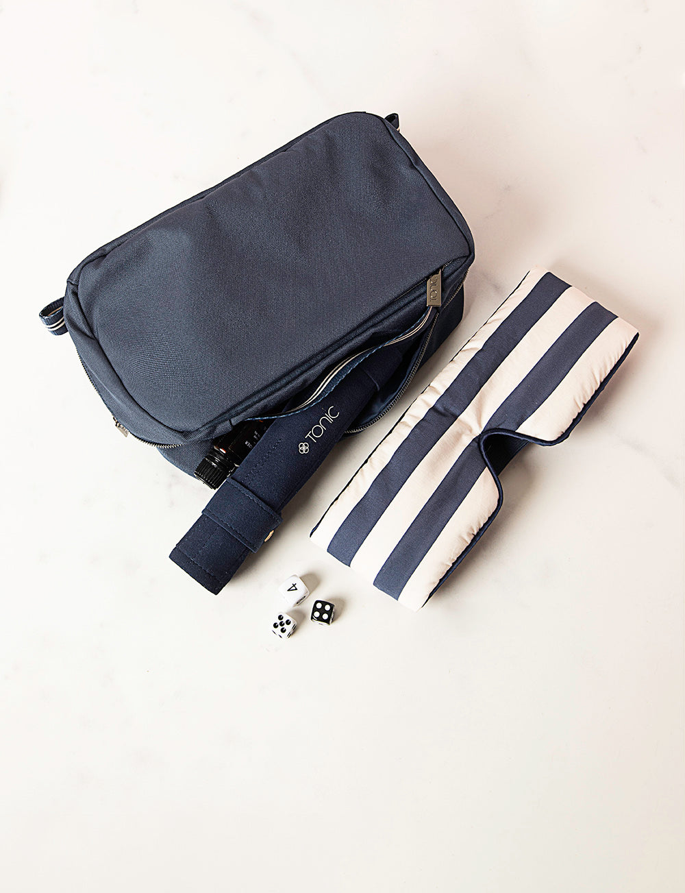 Navy Backgammon Travel Set