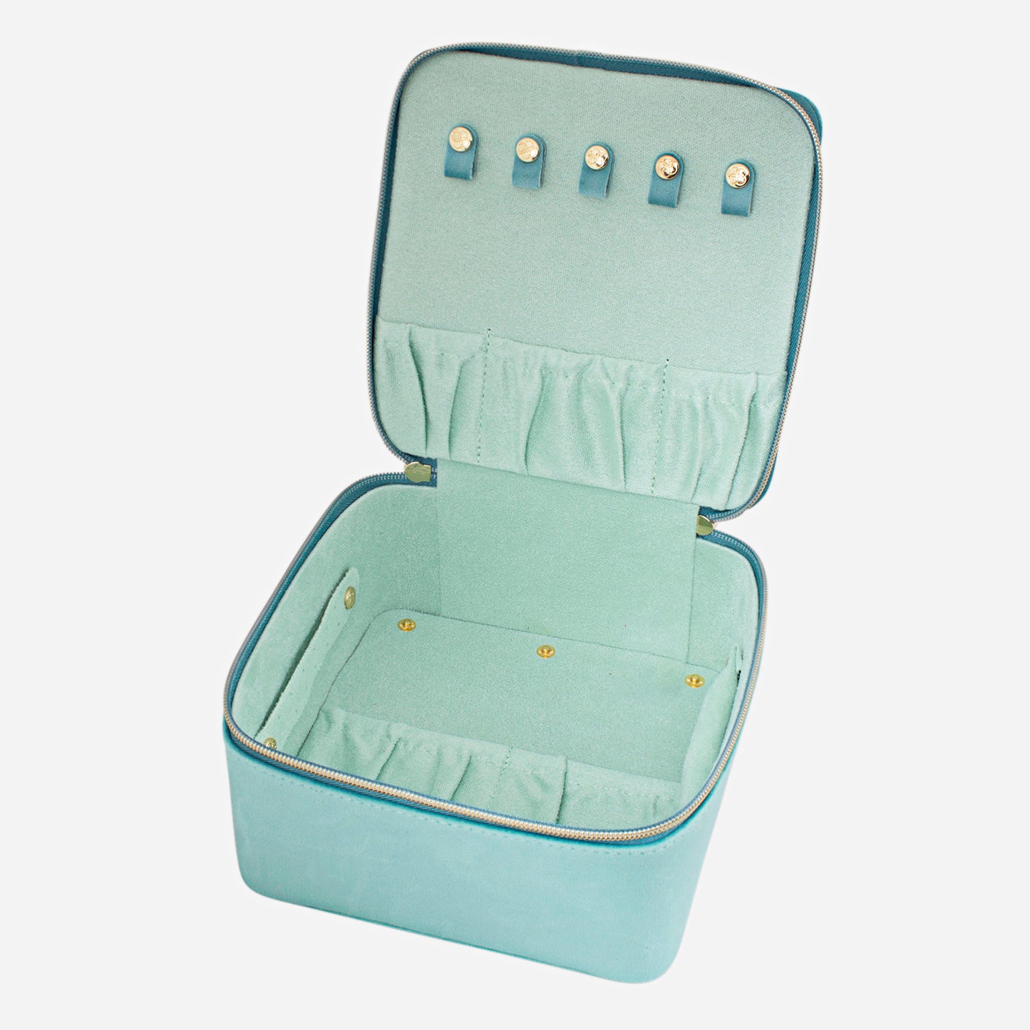 Large Jewellery Cube - Luxe Velvet Seafoam