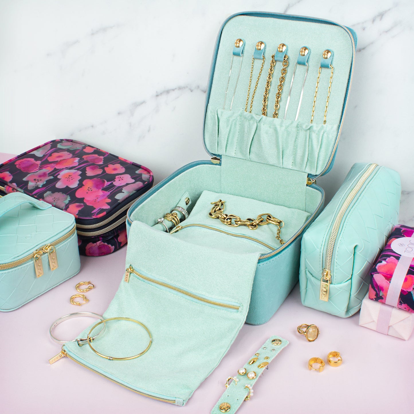 Jewellery Cube Set - Velvet Seafoam