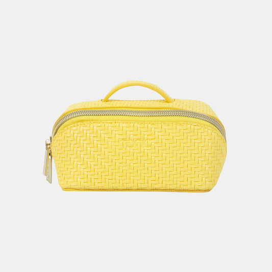 Small Beauty Bag - Herringbone Lemon