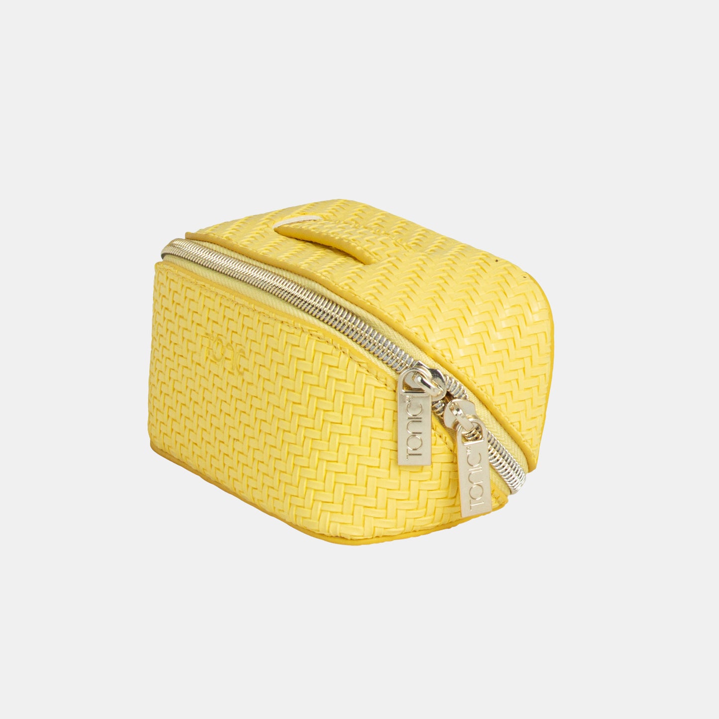 Small Beauty Bag - Herringbone Lemon