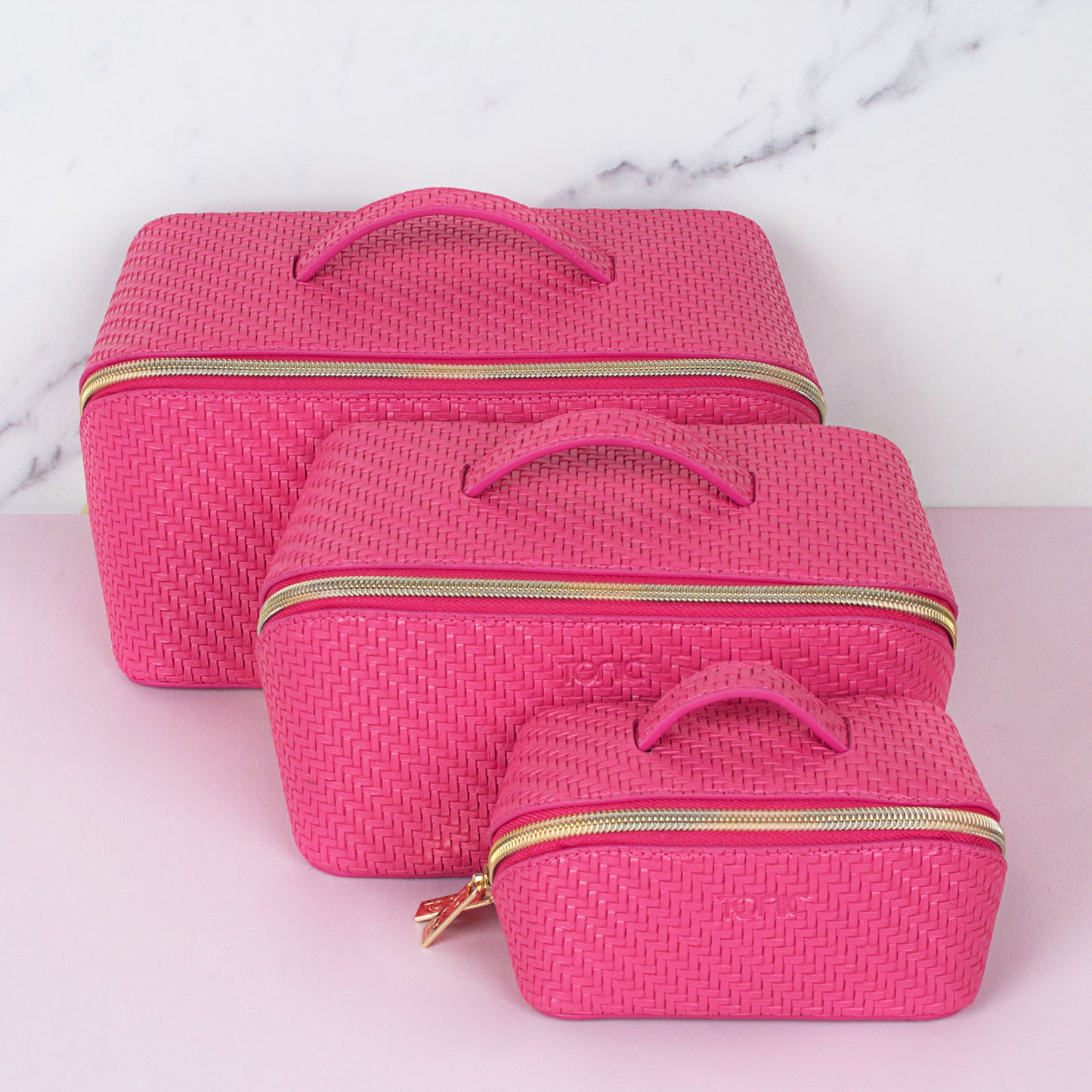 Herringbone Beauty Bag Trio