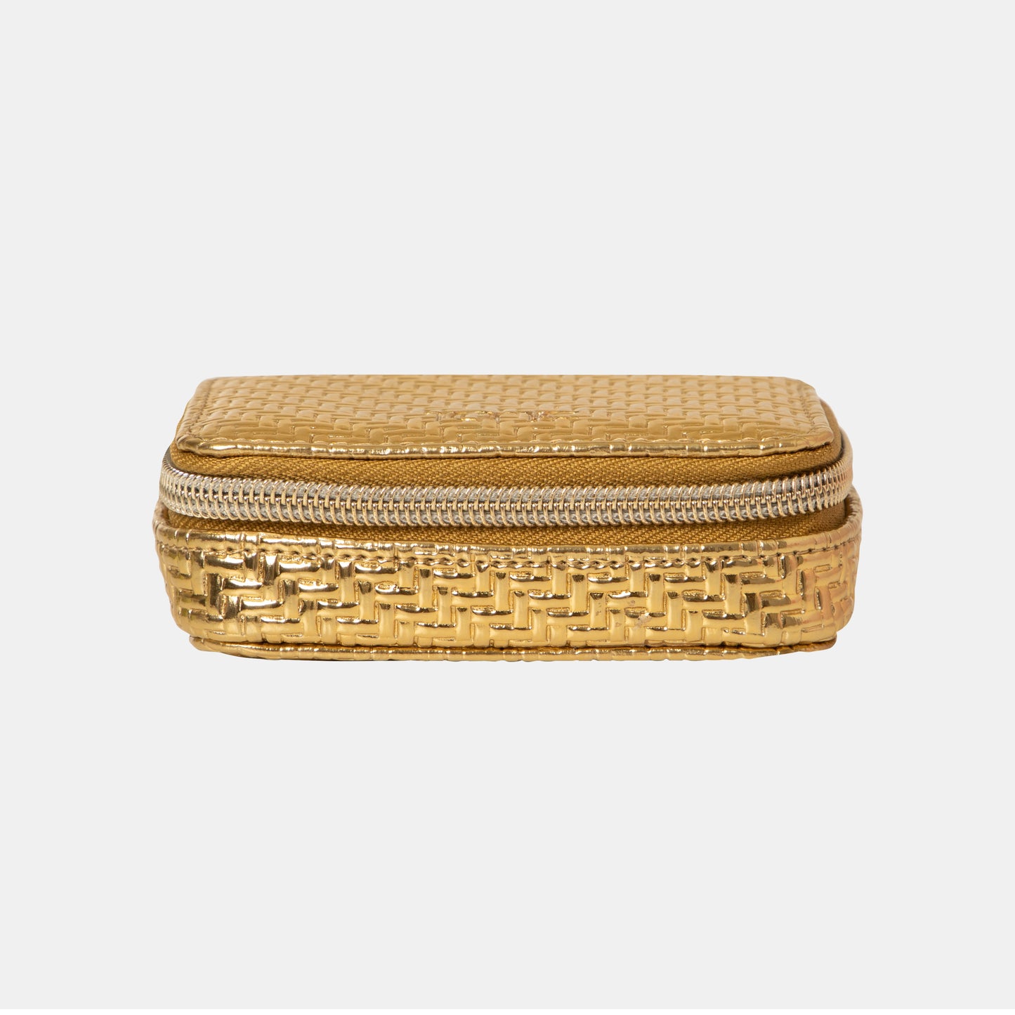 Pill Box - Herringbone Gold