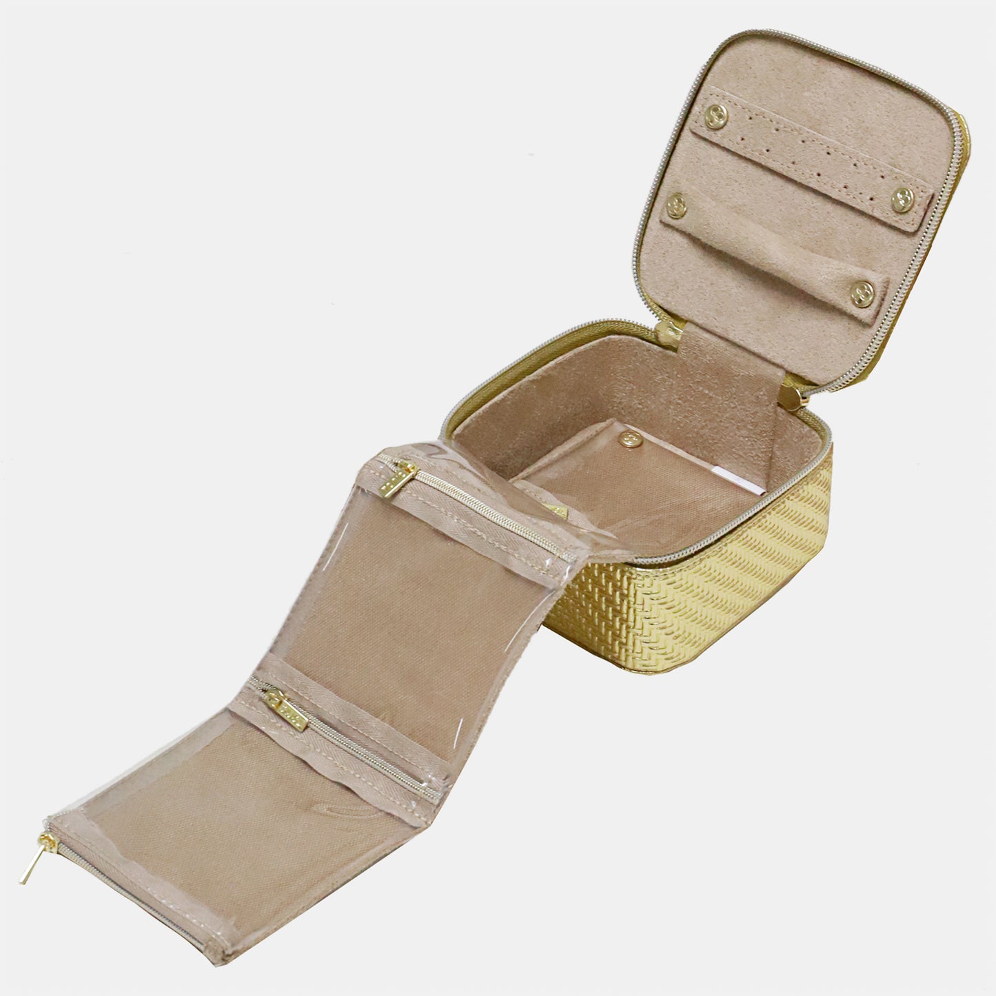 Jewellery Cube - Herringbone Gold