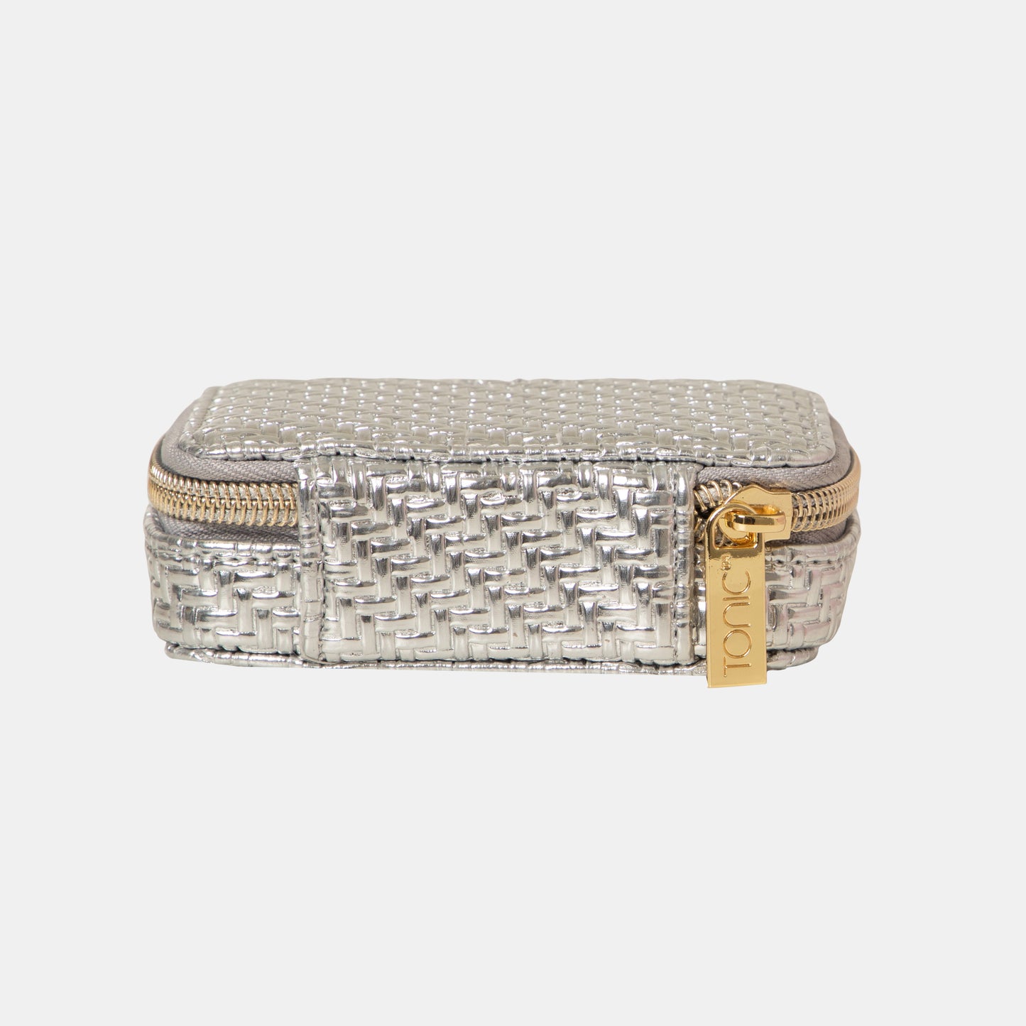 Pill Box - Herringbone Silver