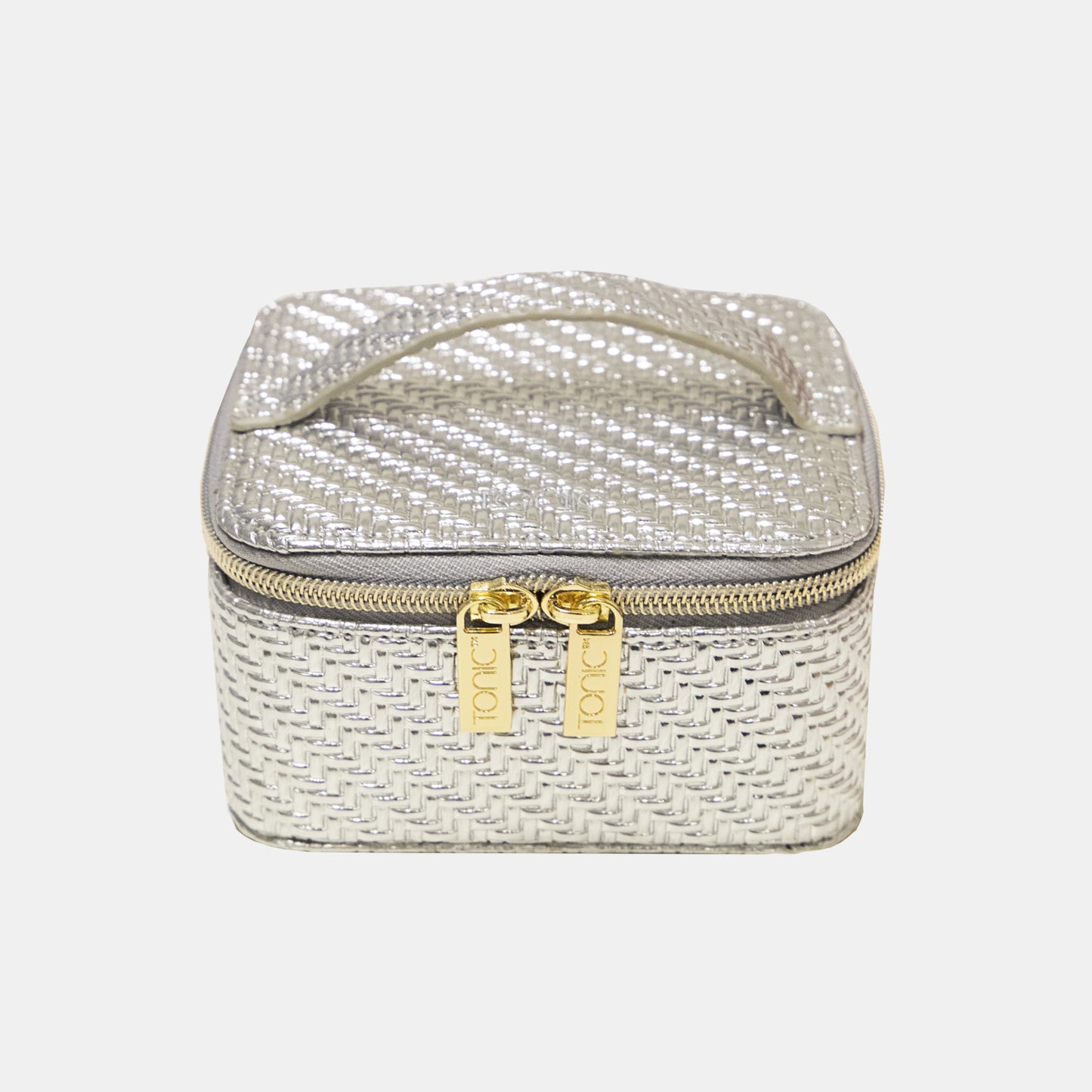 Jewellery Cube - Herringbone Silver