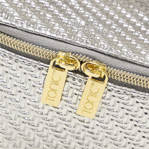 Jewellery Cube - Herringbone Silver