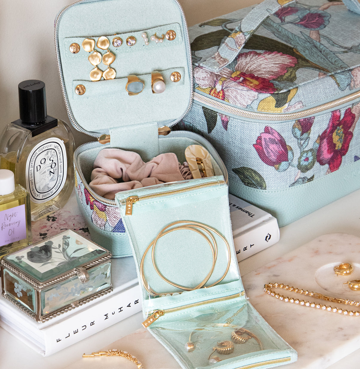 Duet Beauty Case Birdsong Coastal in Teal