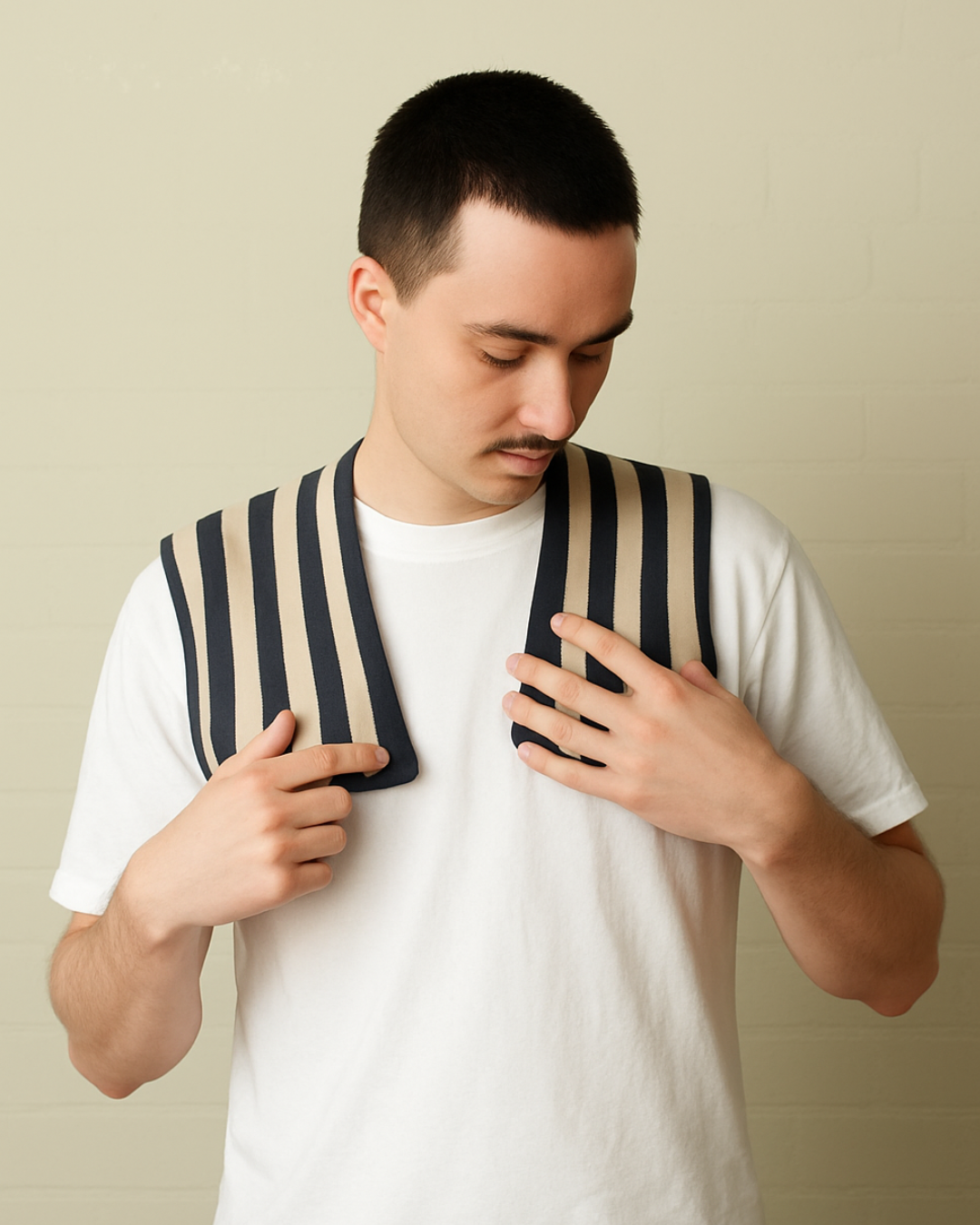 Men's Kit – Shoulder Heat Wrap in Classic Navy Stripe