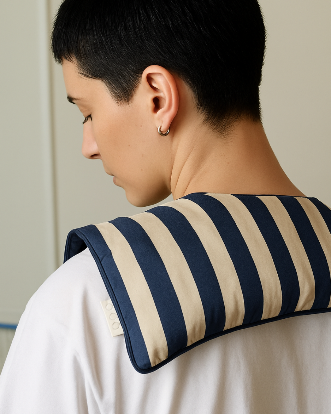 Men's Kit – Shoulder Heat Wrap in Classic Navy Stripe