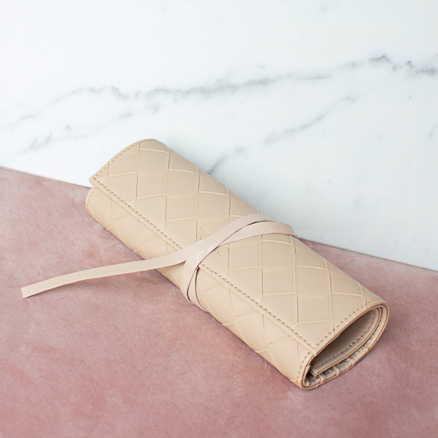 Makeup Brush Roll - Woven Sand